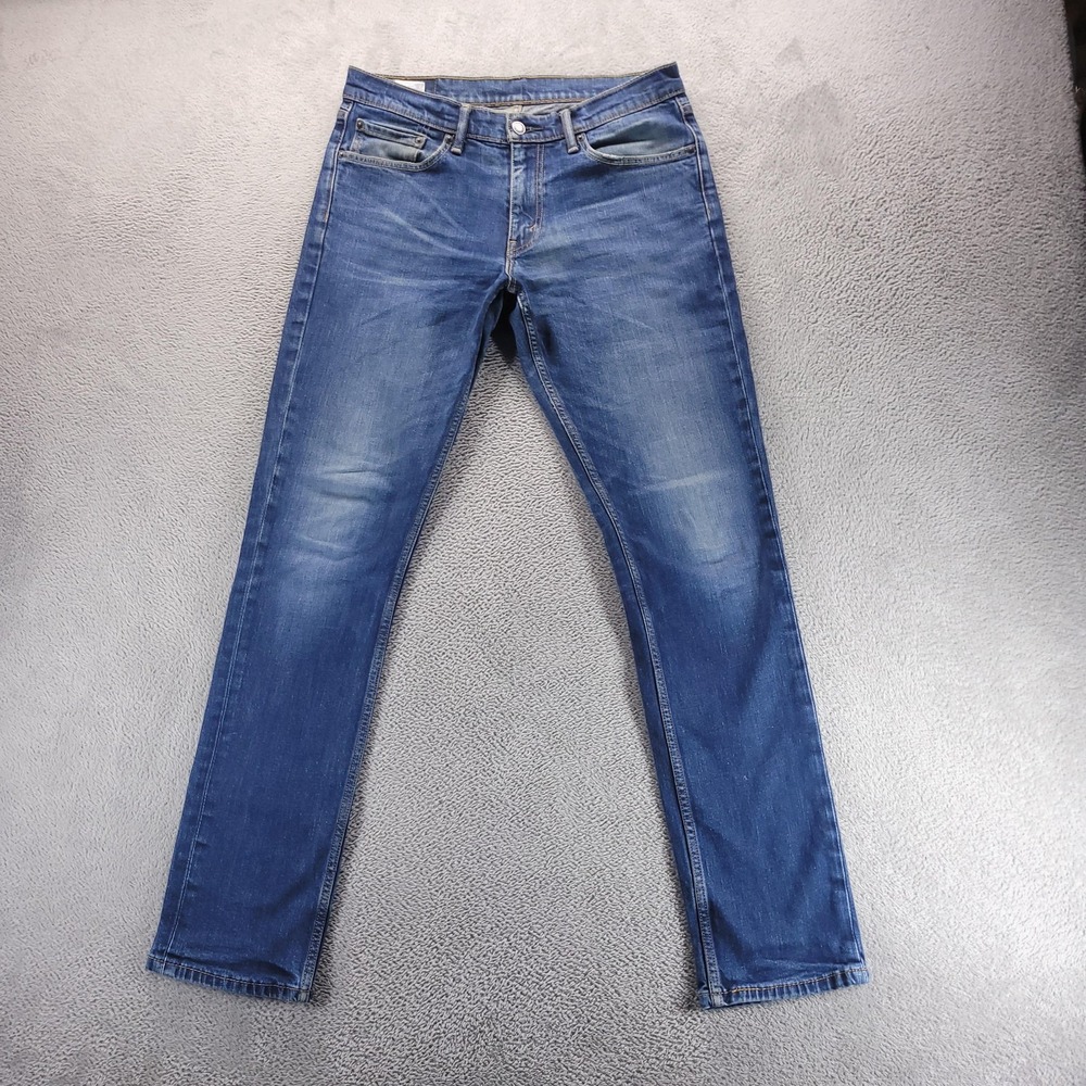 Levis 511 Jeans Mens 32x34 Blue Slim Tapered Dark Wash Stretch Denim Comfort